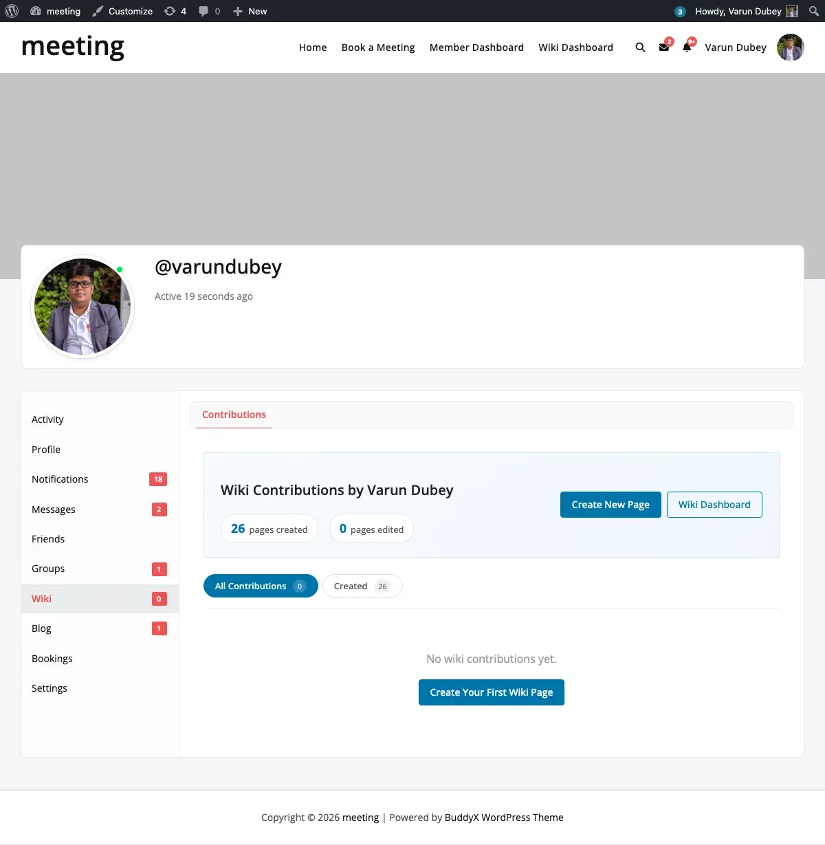 BuddyPress Wiki Tab
