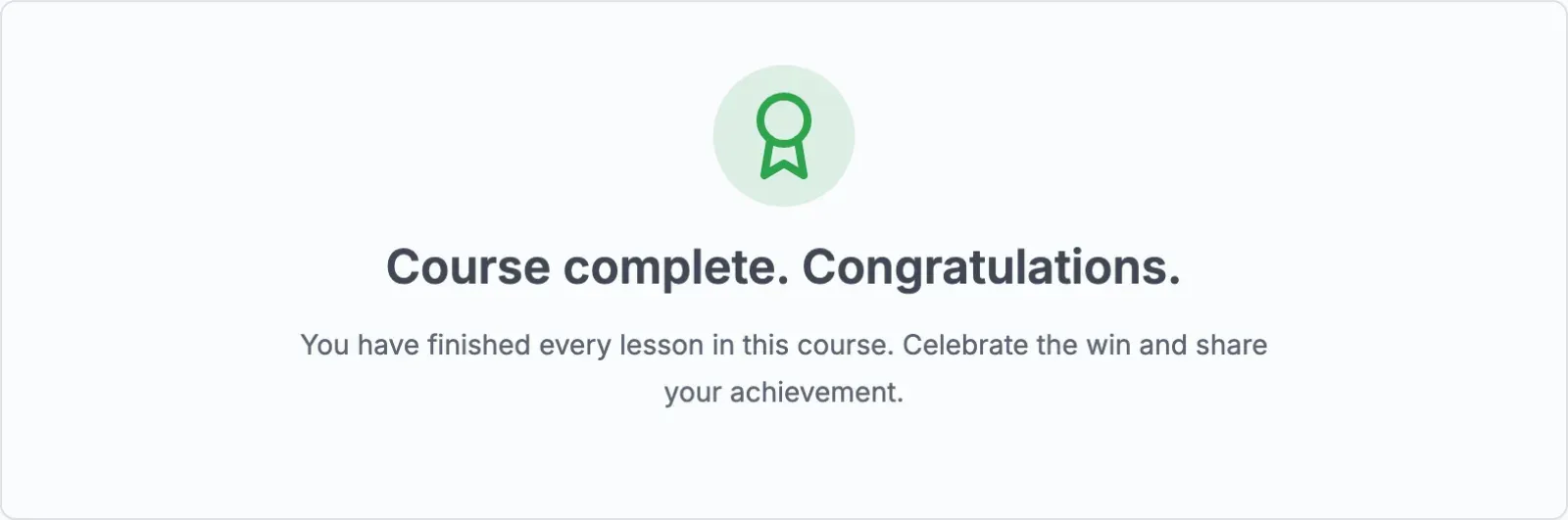 Course progress bar