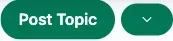 Post composer publish split-button expanded, showing Save as Draft and Schedule options with the date and time picker open