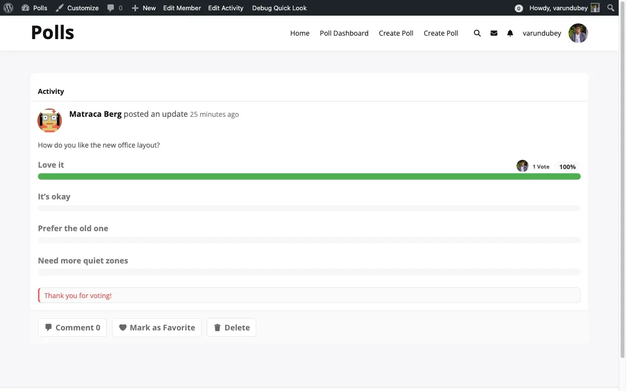 Activity Poll After Voting