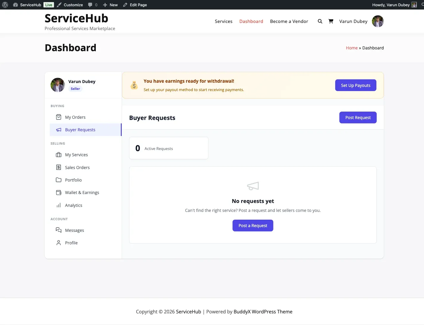 Buyer’s request management