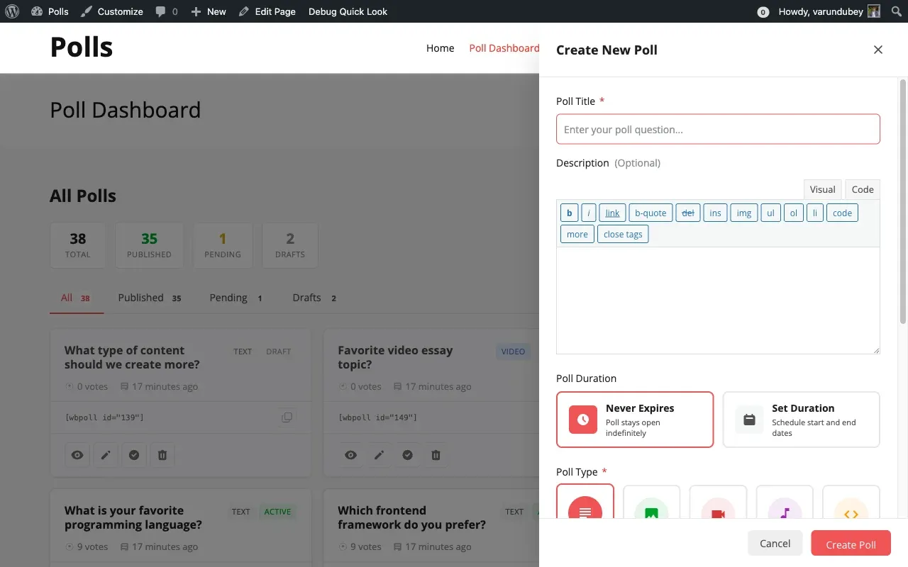 Create Poll Form