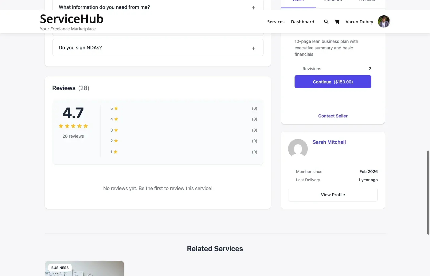 Review display with ratings