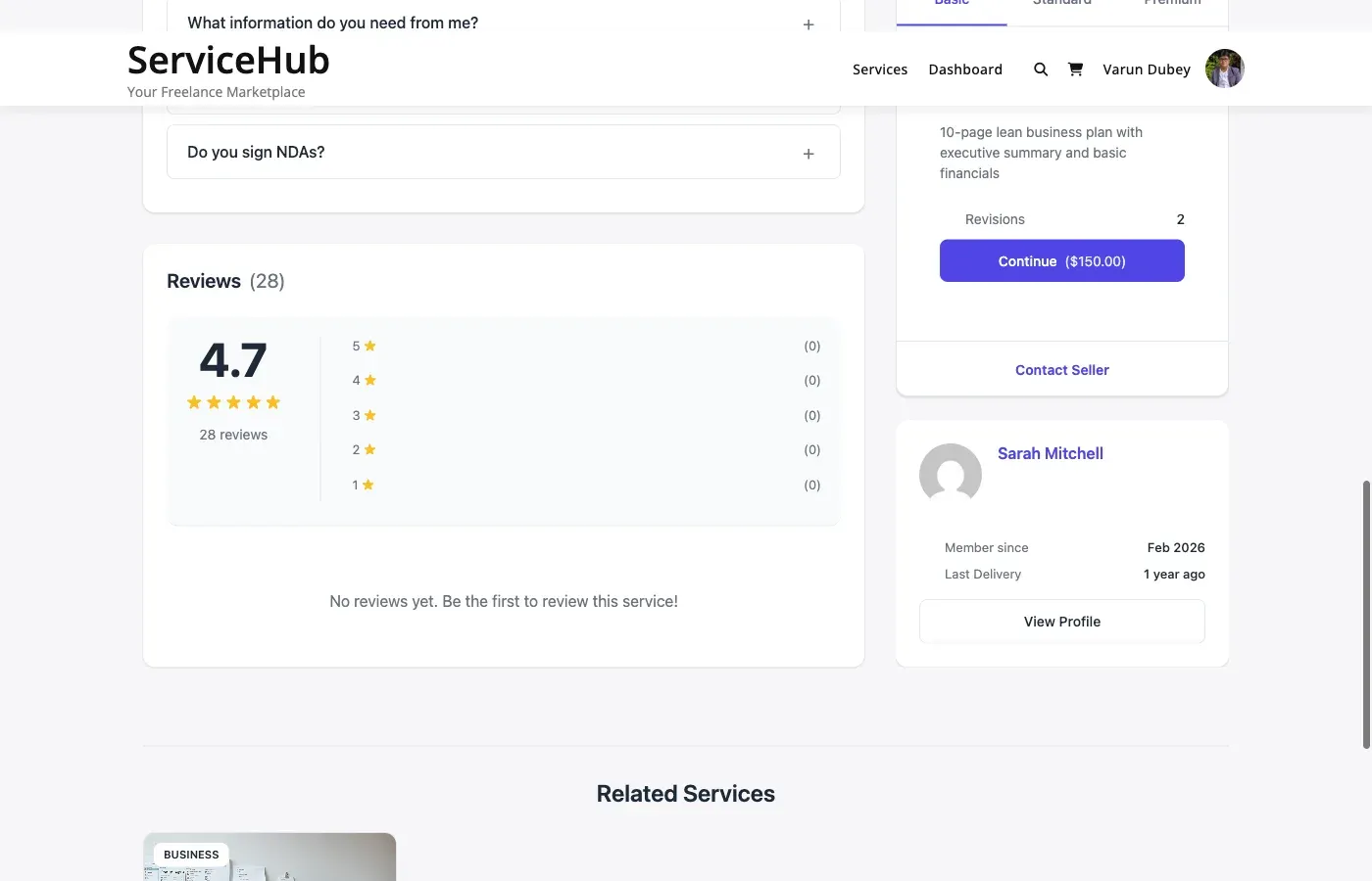 Review display with ratings