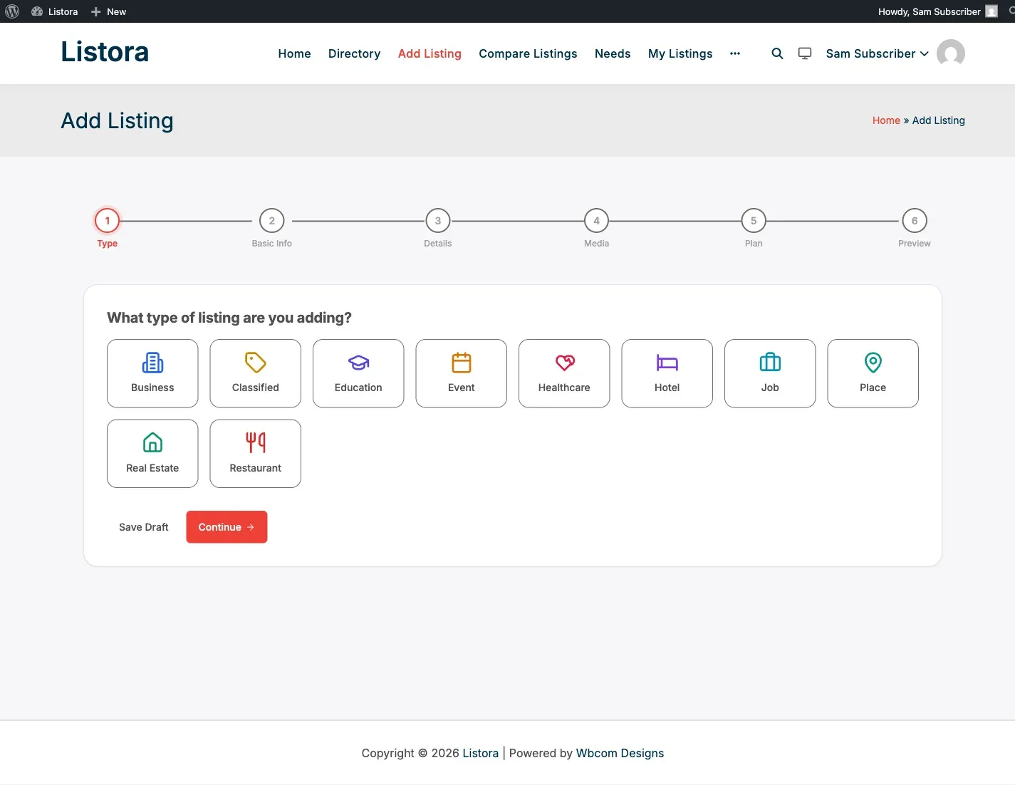Frontend Submission - screenshot from the modernized 1.0.5 site