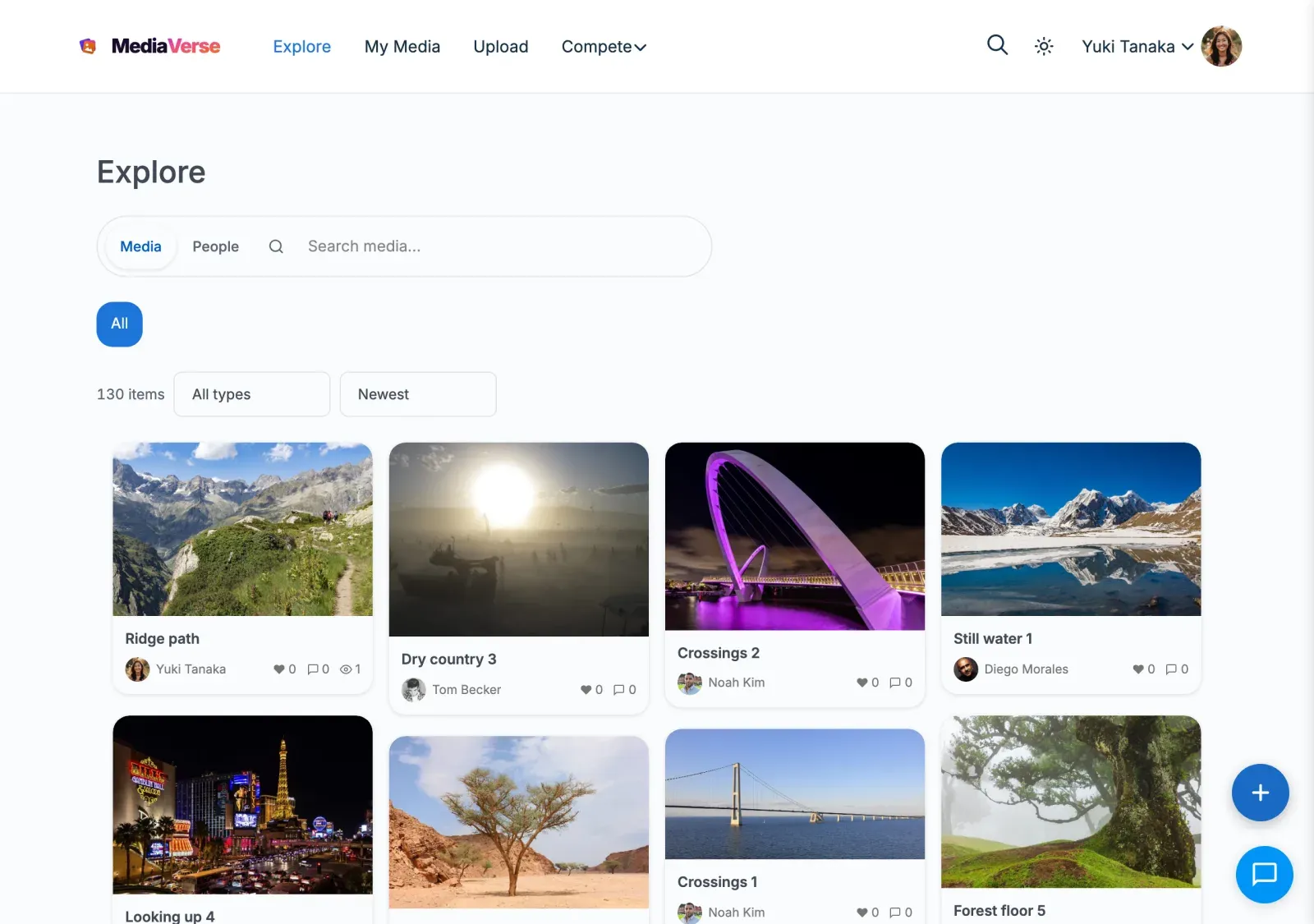 Pinterest layout: a masonry grid with cards of different heights