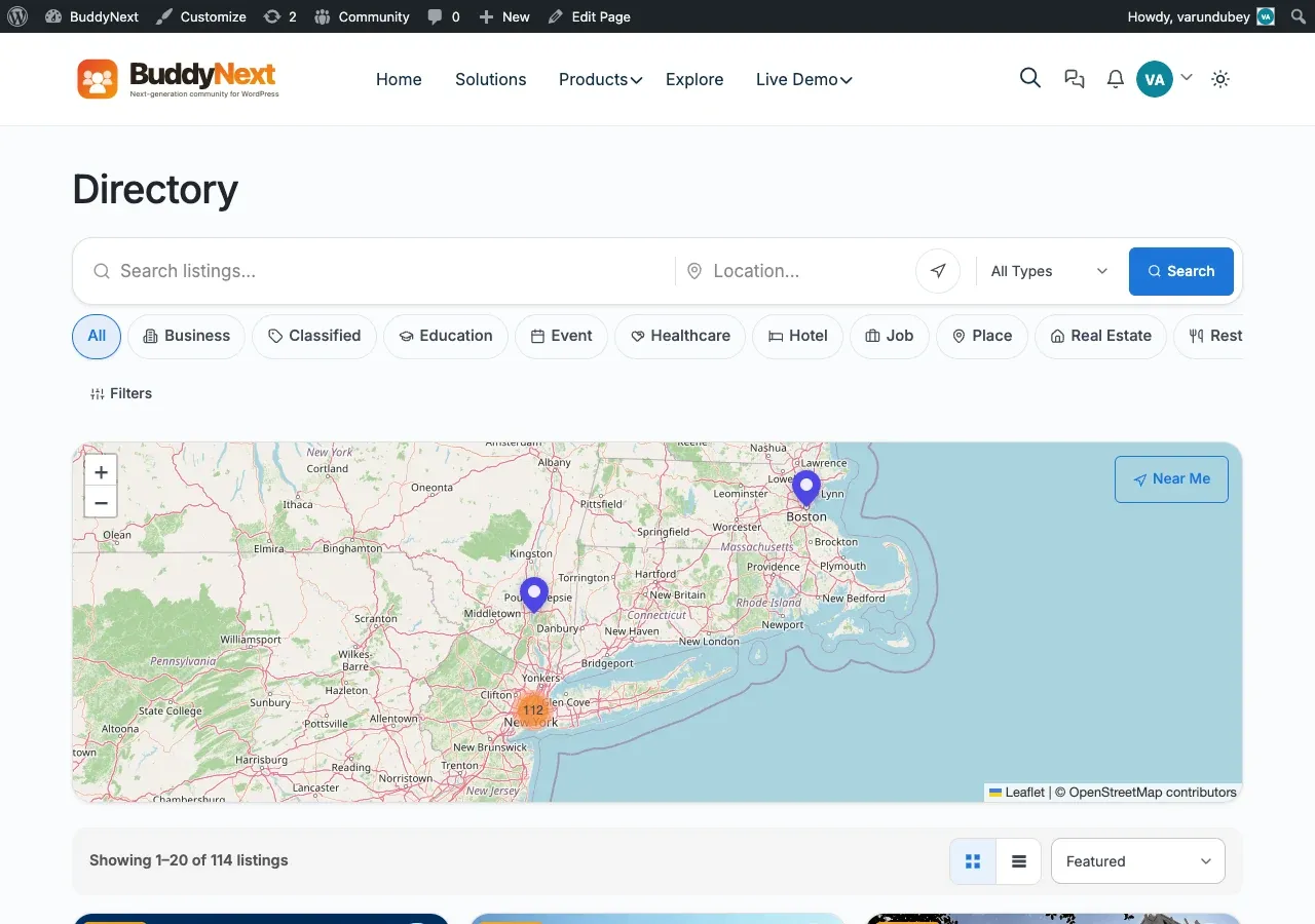 Directory styled by BuddyX Pro