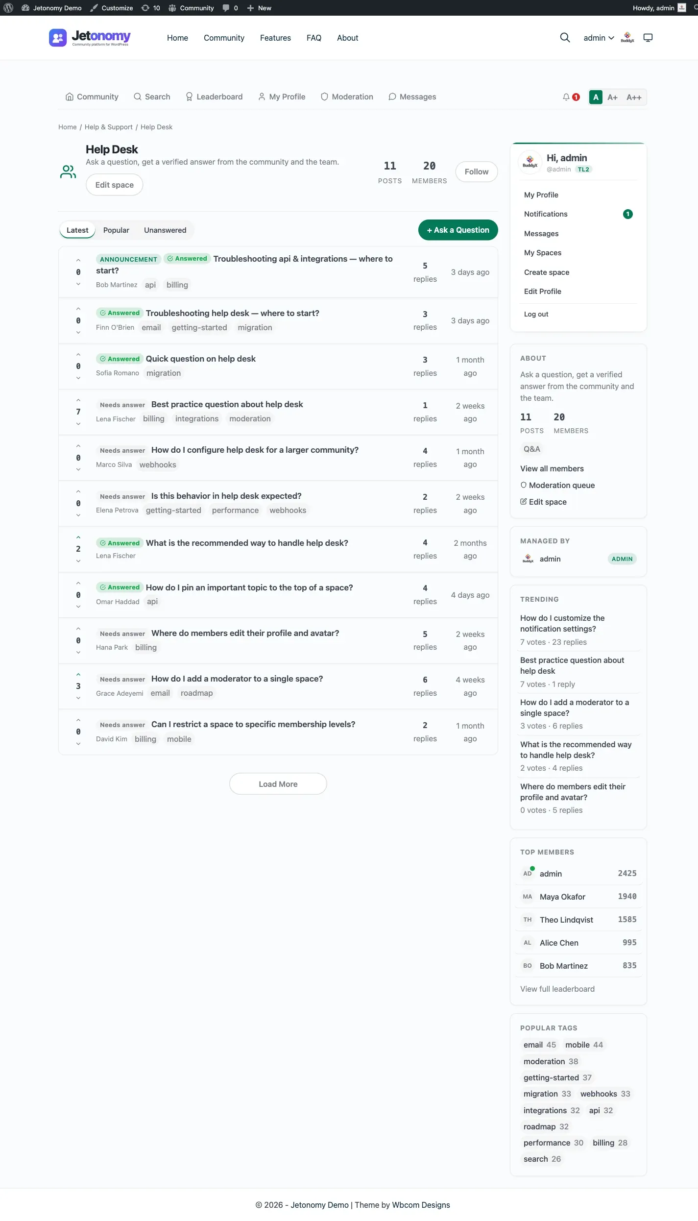 A Q&amp;A space with questions, votes and accepted answers