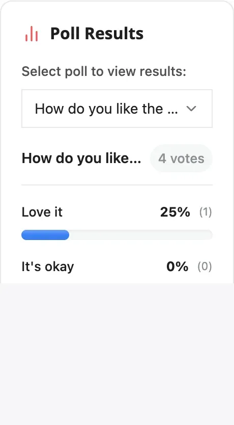 Poll Results Widget
