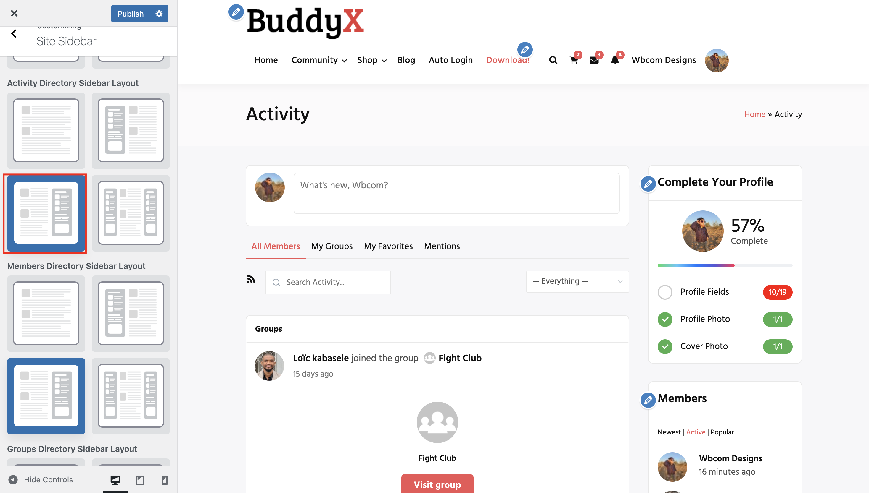Site Sidebar - Wbcom Designs Docs