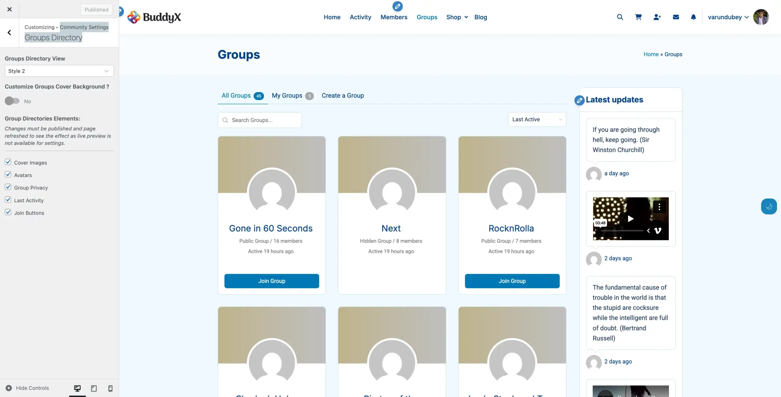 Groups Directory Style 2