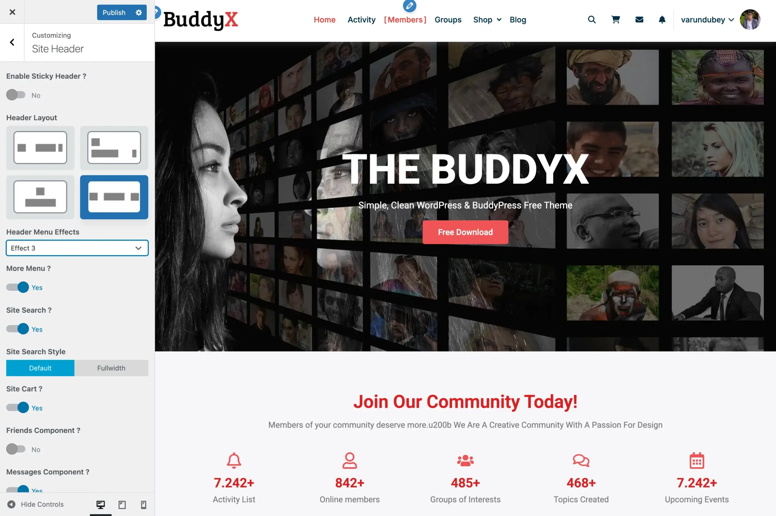 Header Menu Effect 3