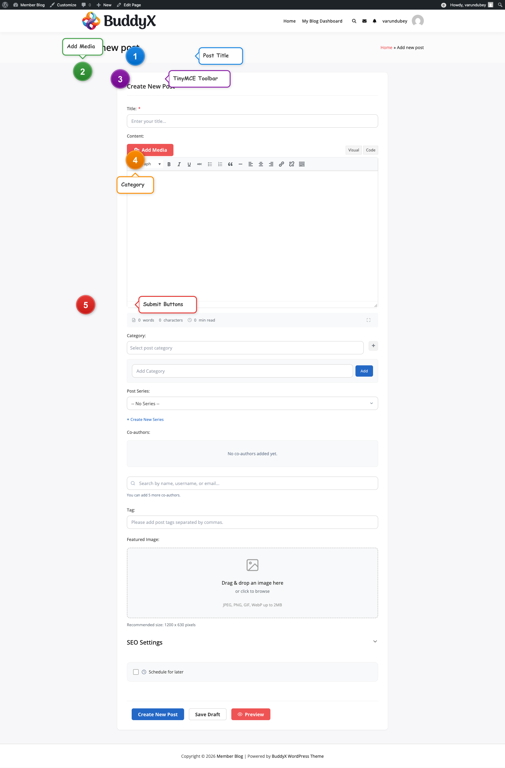 TinyMCE Classic Editor interface
