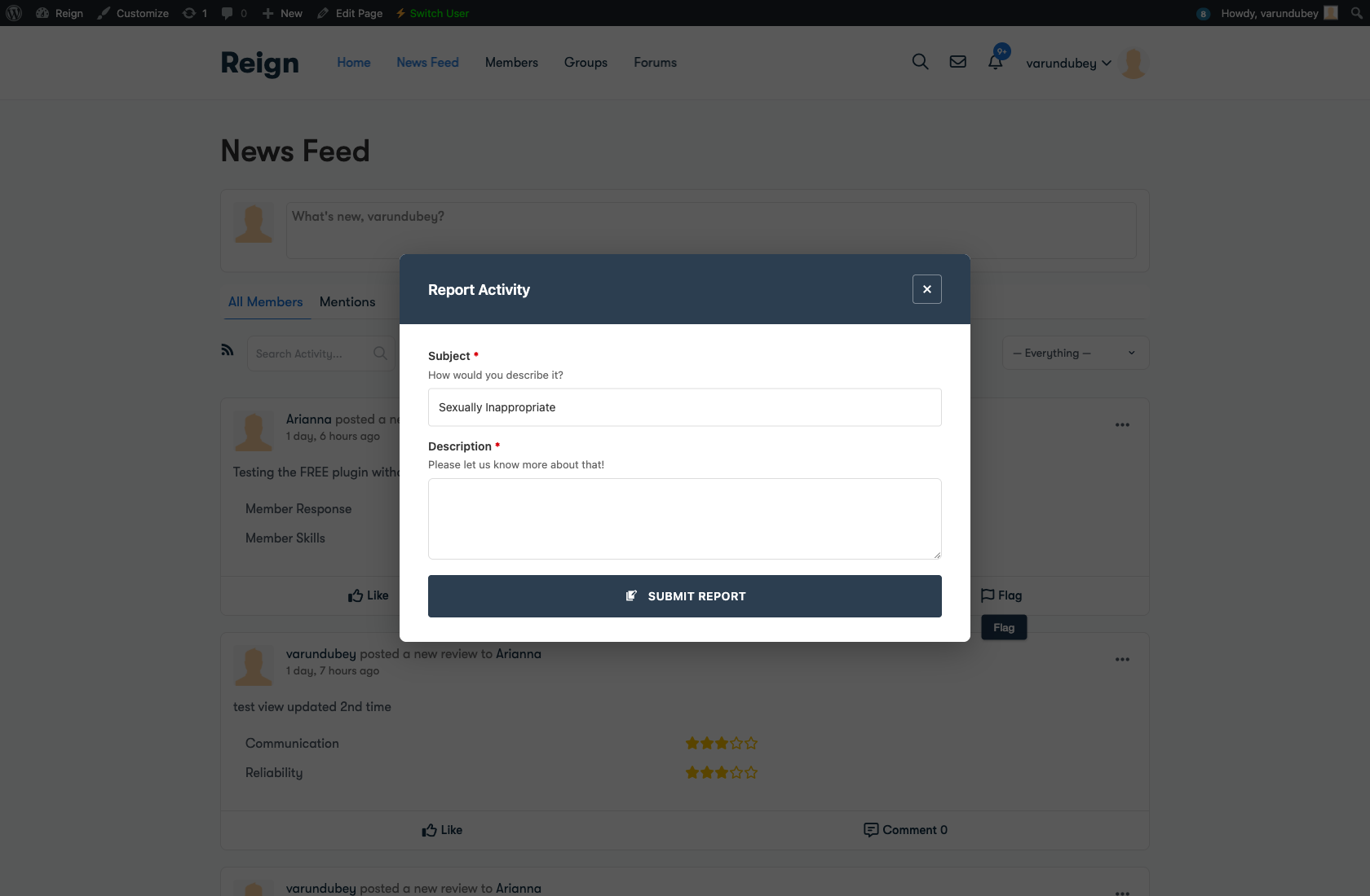 Report Modal