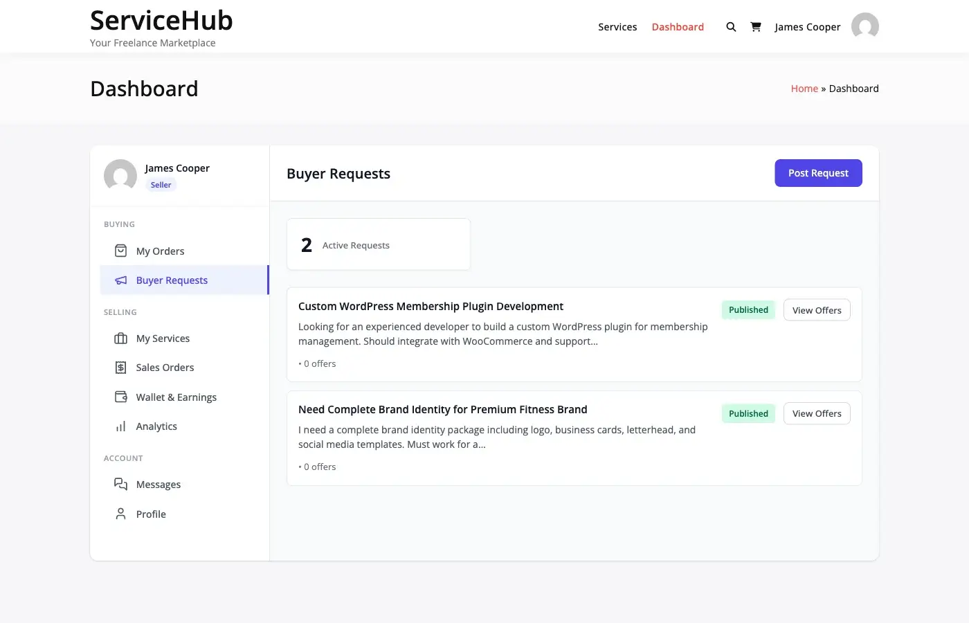 Buyer's request management