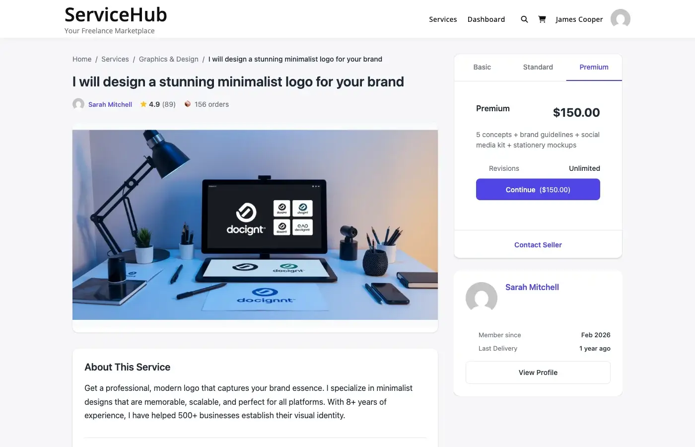 Package comparison view with feature-by-feature breakdown