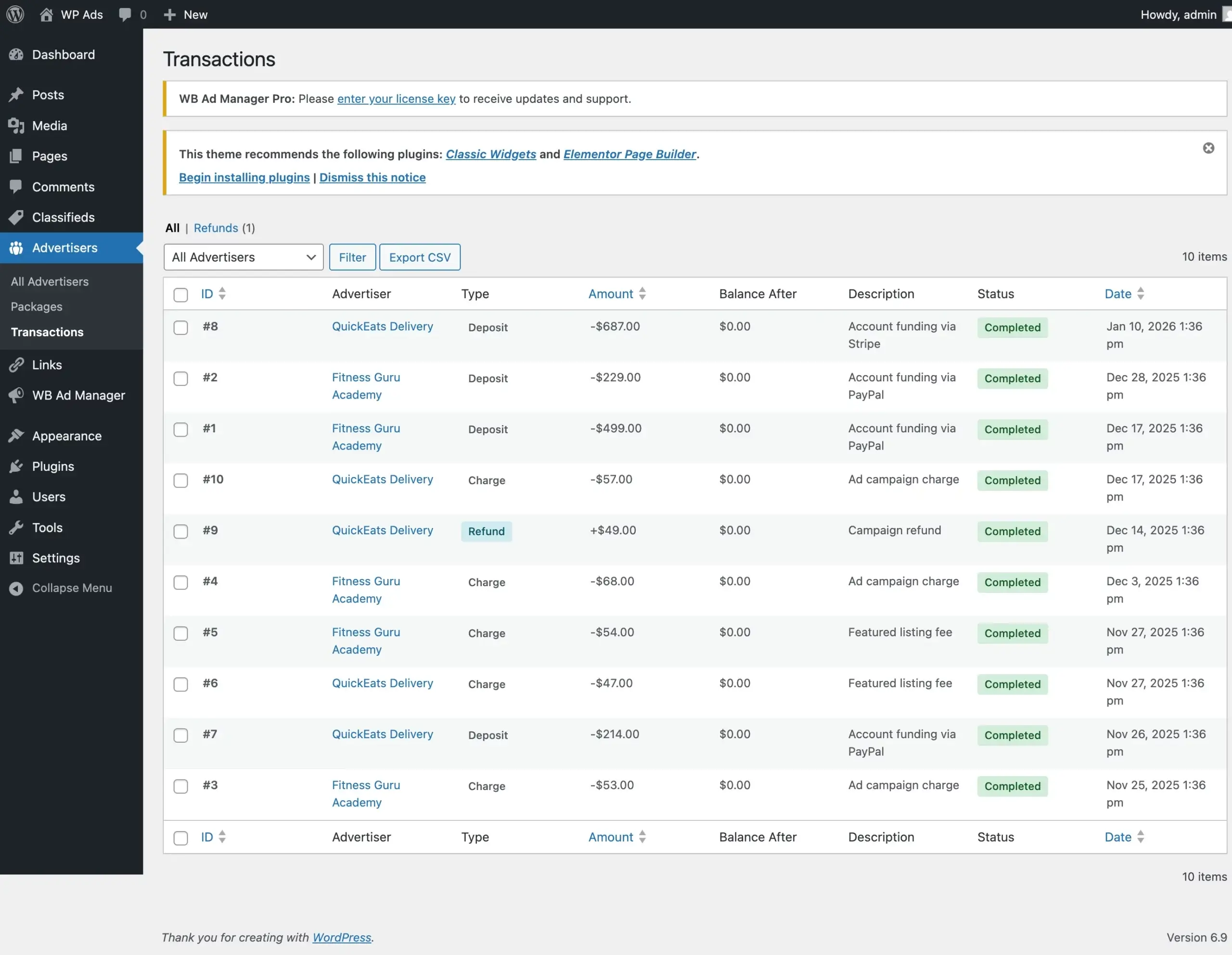 Transactions pending approval list showing fund requests with approve and cancel row actions